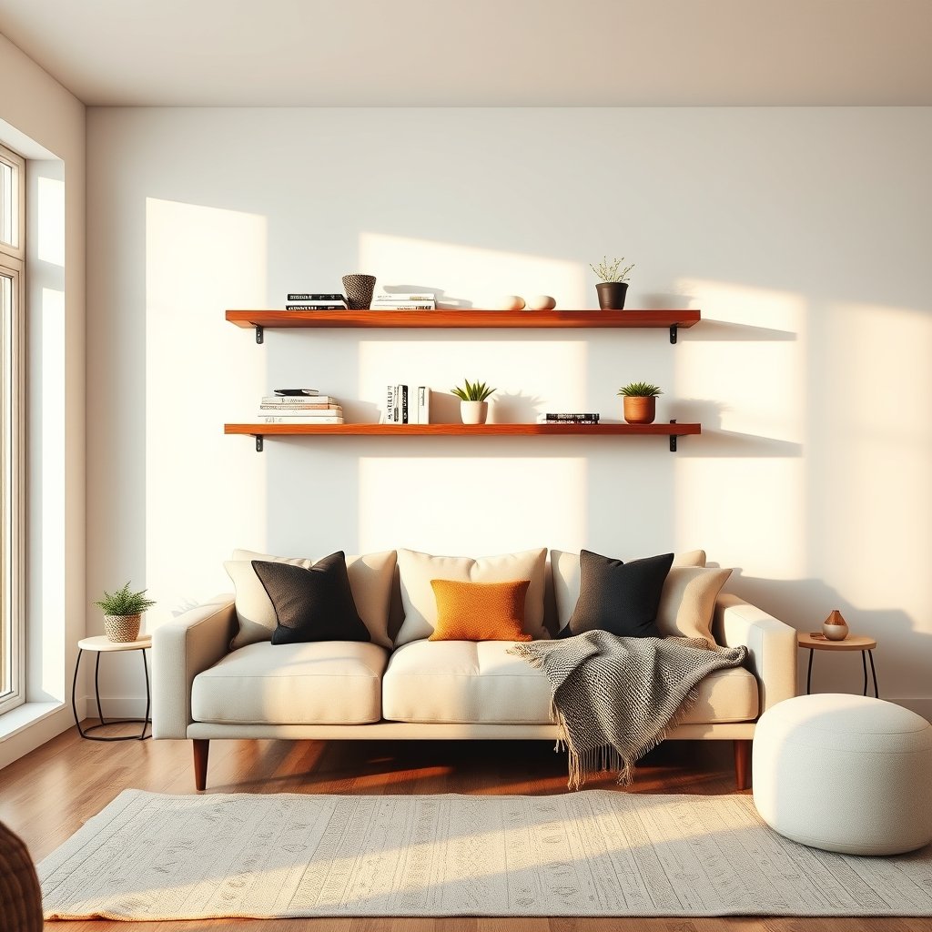 floating shelves product view